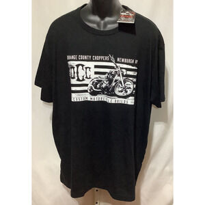 NWT Orange County Choppers T-Shirt 2XL  Black OCC Custom Motorcycles New Tags